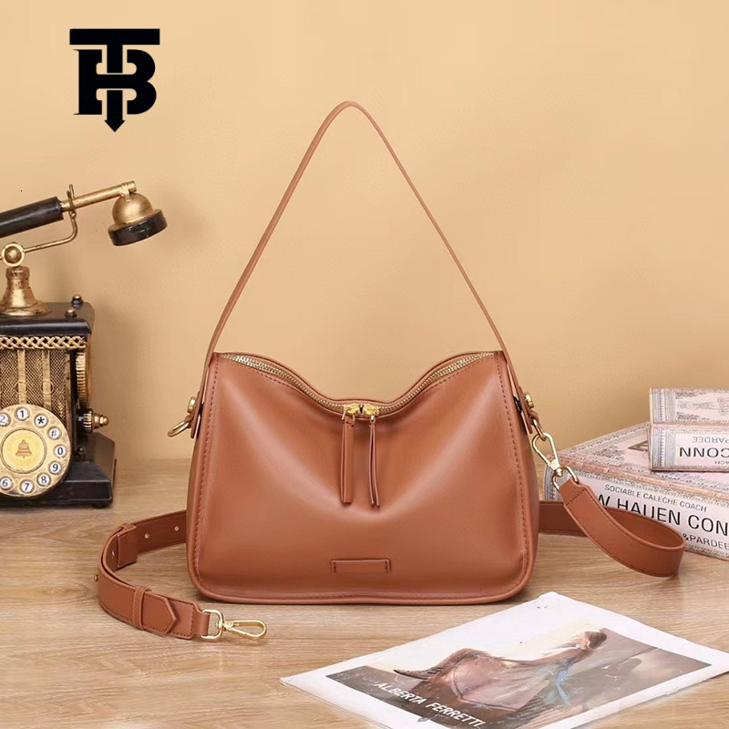 TB BHULAMTE Genuine Leather Bag for Women 2025 New Versatile Summer Large Capacity Crossbody Bag Women's Bag Versatile Casual Soft Leather Design