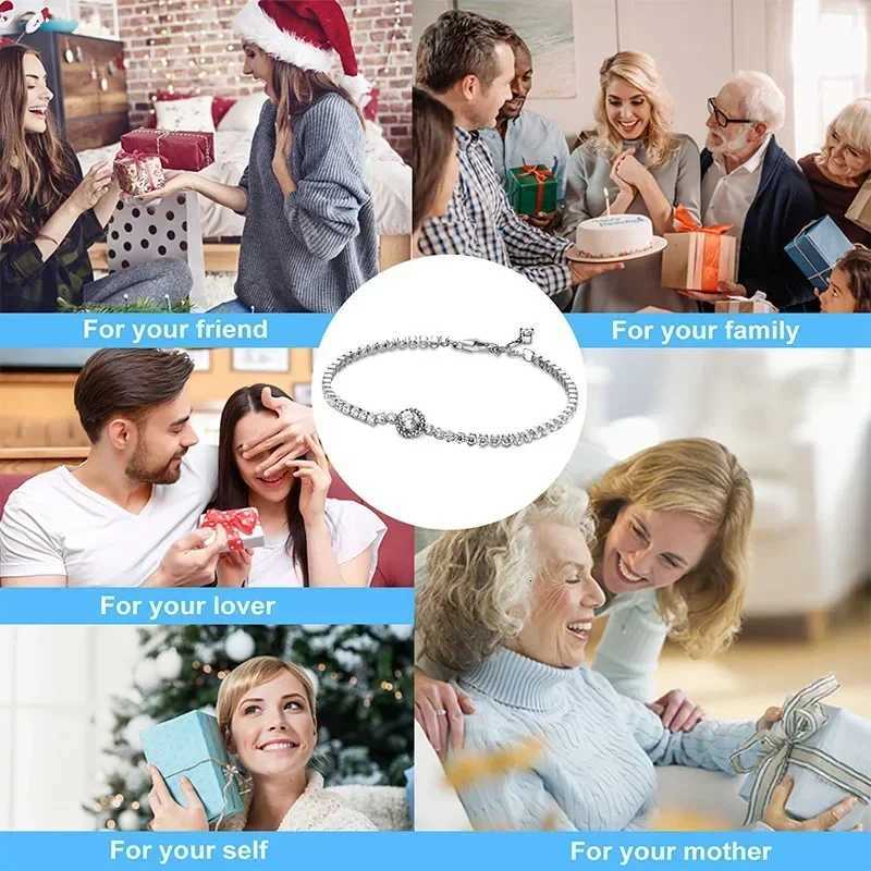 925 Sterling Silver New Exquisite Heartshed All Zirconia Tennis Bracelet Shiny Luxurious Charm Bracelet Holiday Surprise GiftXJ250904