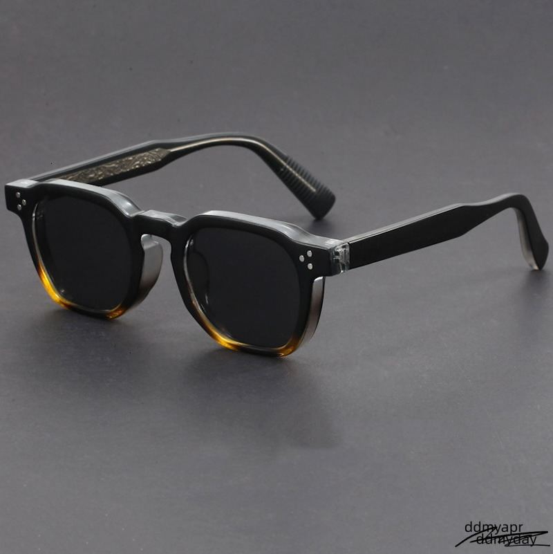 Vintage Ddmyday Steampunk Sunglasses Men Round Thick Glasses Women Retro Goggles Gothic Y2k Futuristic Cool INS Niche Circular High-End Sturdy Metal I