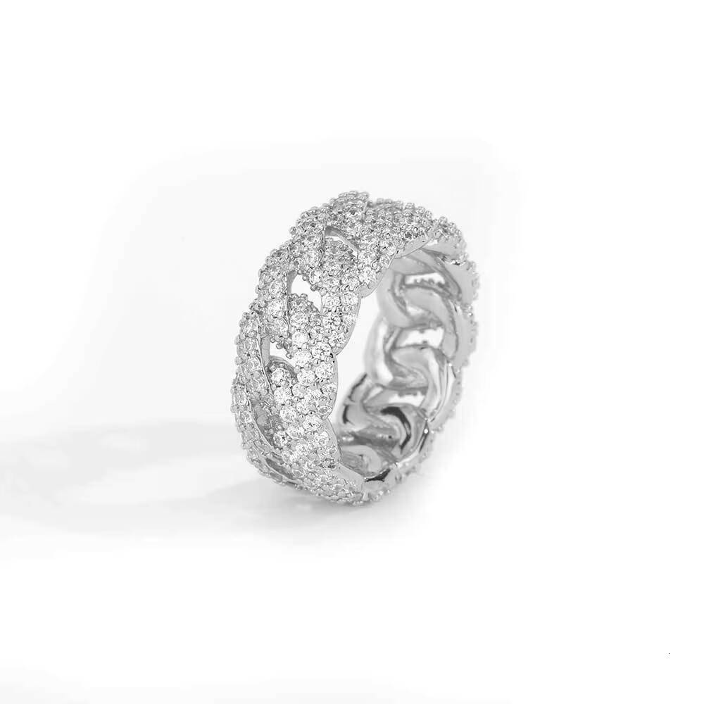 Luxury Custom Wedding Ring Gemstone Couple Engagement Cuban Ring