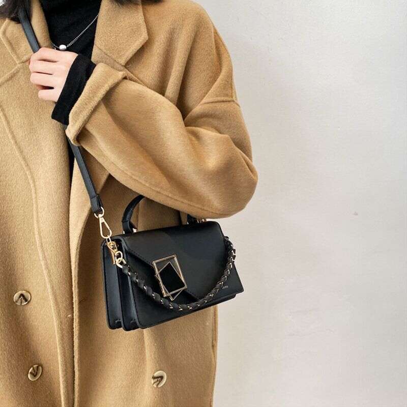 Women's New Chain Shoulder High Quality Crossbody Foreign Handbag Solid Color Square Bag