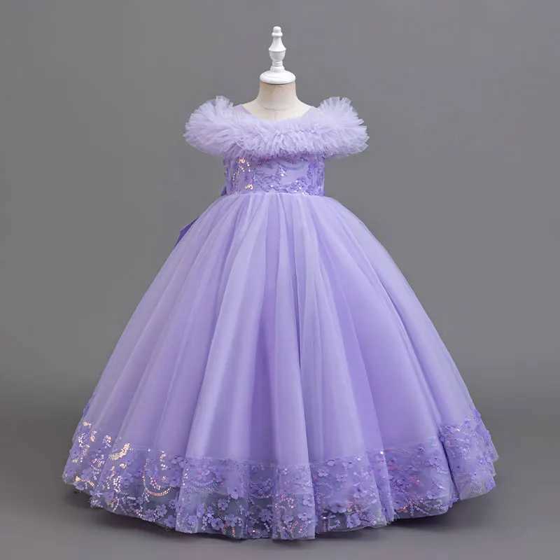 Girls clothing birthday party dresses elegant evening gowns piano performance costumes multiple colors available Z250904