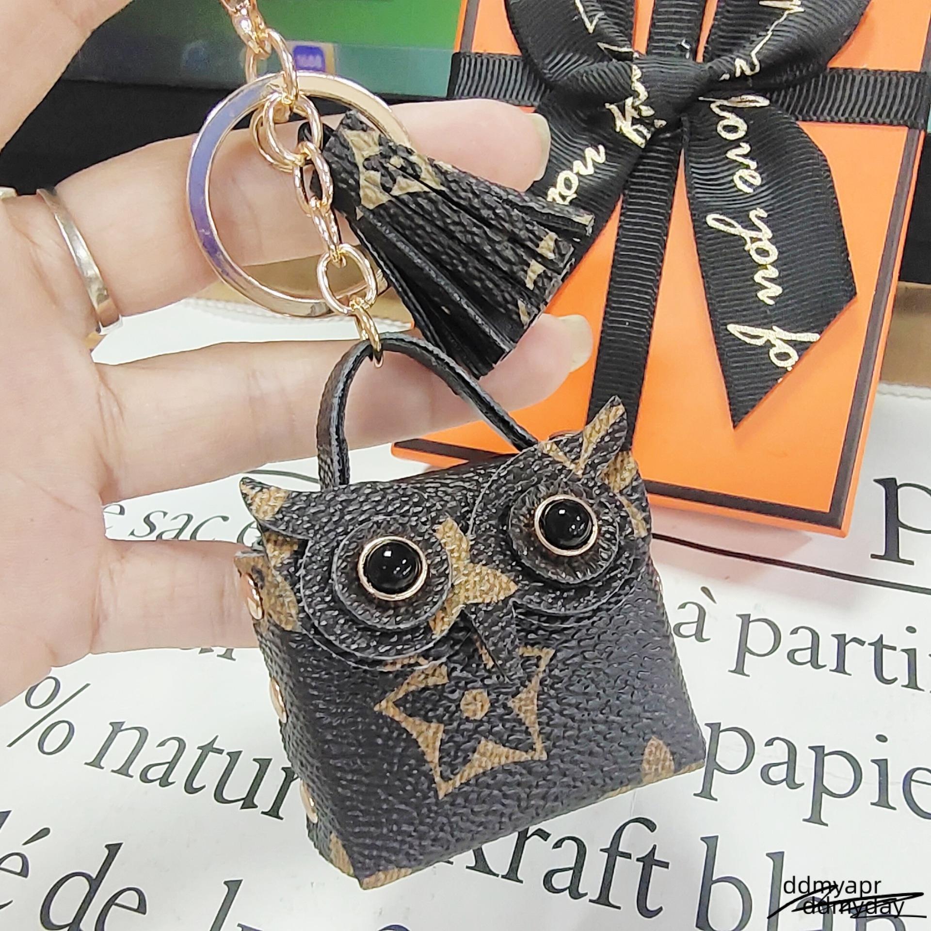 Tassel Owl Key Rings Mini Bag Pendant Leather Coin Purses Ddmyday Keychains Wallet Lanyards Scarf Holder Car Keyrings For Women Girls Ddmyday Ddmyday