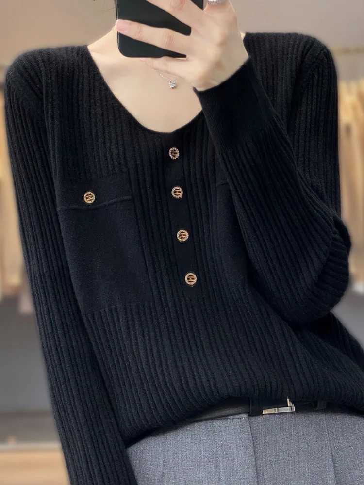 Spring Summer Women Pullovers Long Sleeve Vneck Bottoming Shirts Loose Kniited Sweater Korean Fashion Soft Inner Jumpers M250904