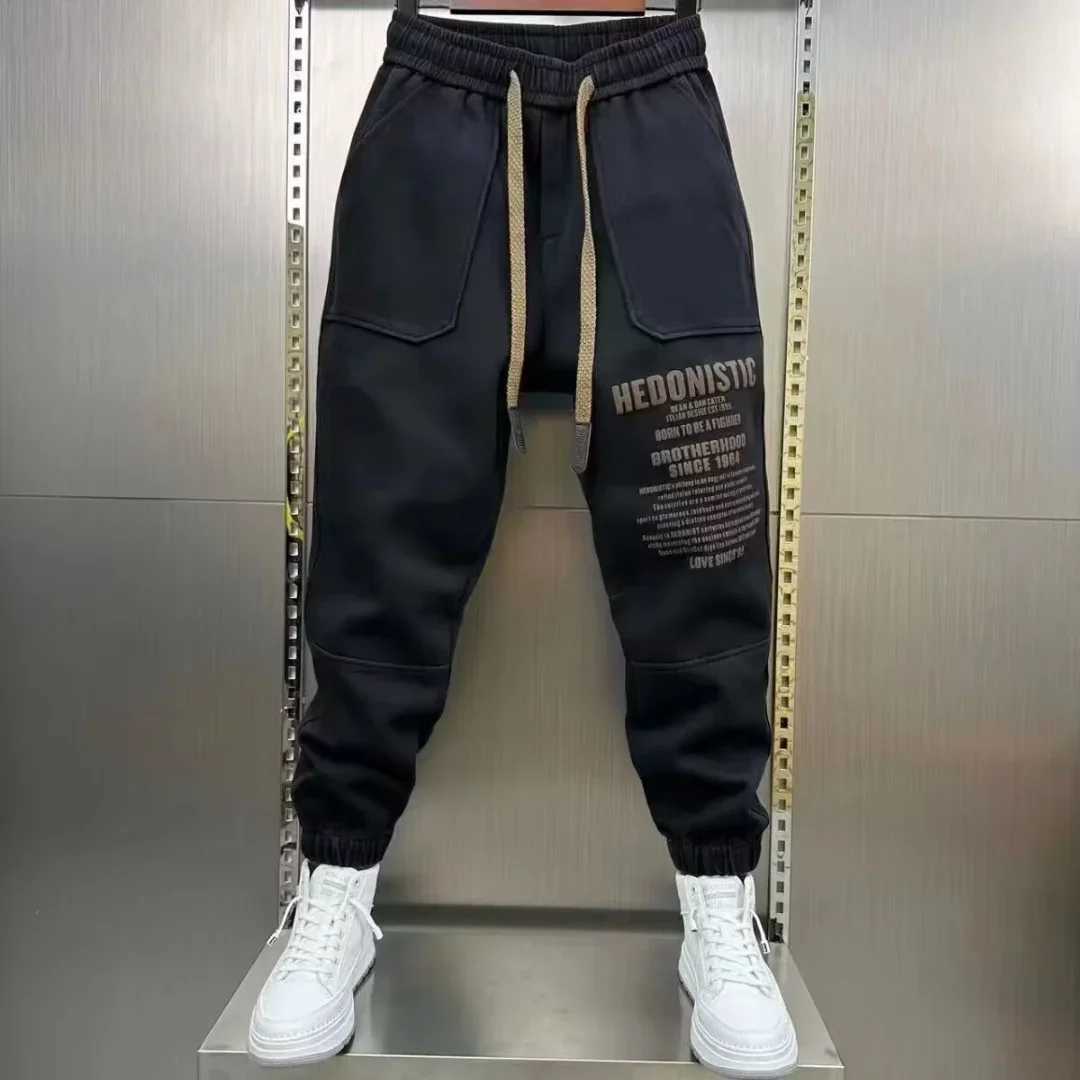 Autumn Mens Trend Joggers High Street Sports Trousers 9Minute Sweatpants Fashionable Mens Clothing 2024 Streetwear MenXJ250904