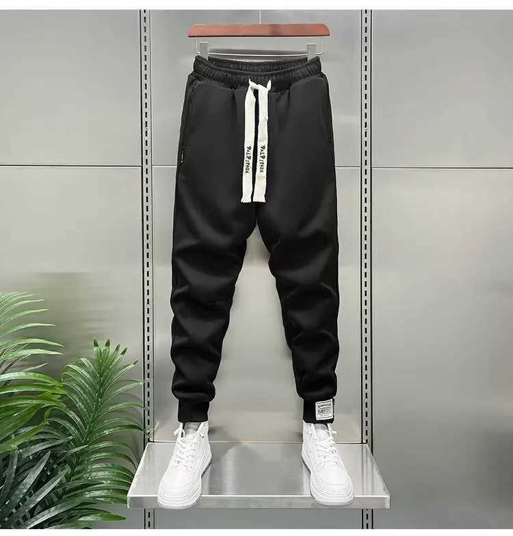 Mens Sweatpants Solid Loose Fit Mens Sweatpant Spring Fashion Orange Joggers Pants Unisex Elastic Waist Track Male Trouser 2025XJ250904