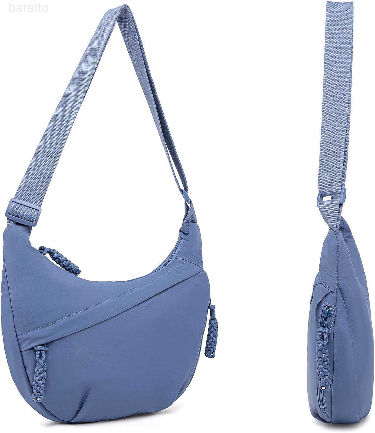 Crescent Crossbody Bags for Women Nylon Slouchy Sling Hobo Bagpacious Dumpling Shoulder Handbag Cross Body Purses M250903