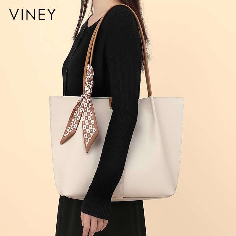 VINEY Women 2025 New Women's Tote Capacity High-End Hand-Held Commuting Shoulder Large Bag