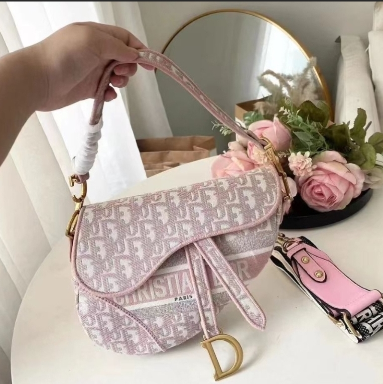 top sell Saddle Designer Oblique Jacquard Printed Crossbody Bag Fashion Women Shoulder Handbags Luxury Canvas Luxuries Dies Cross Body Printing Bags 8866