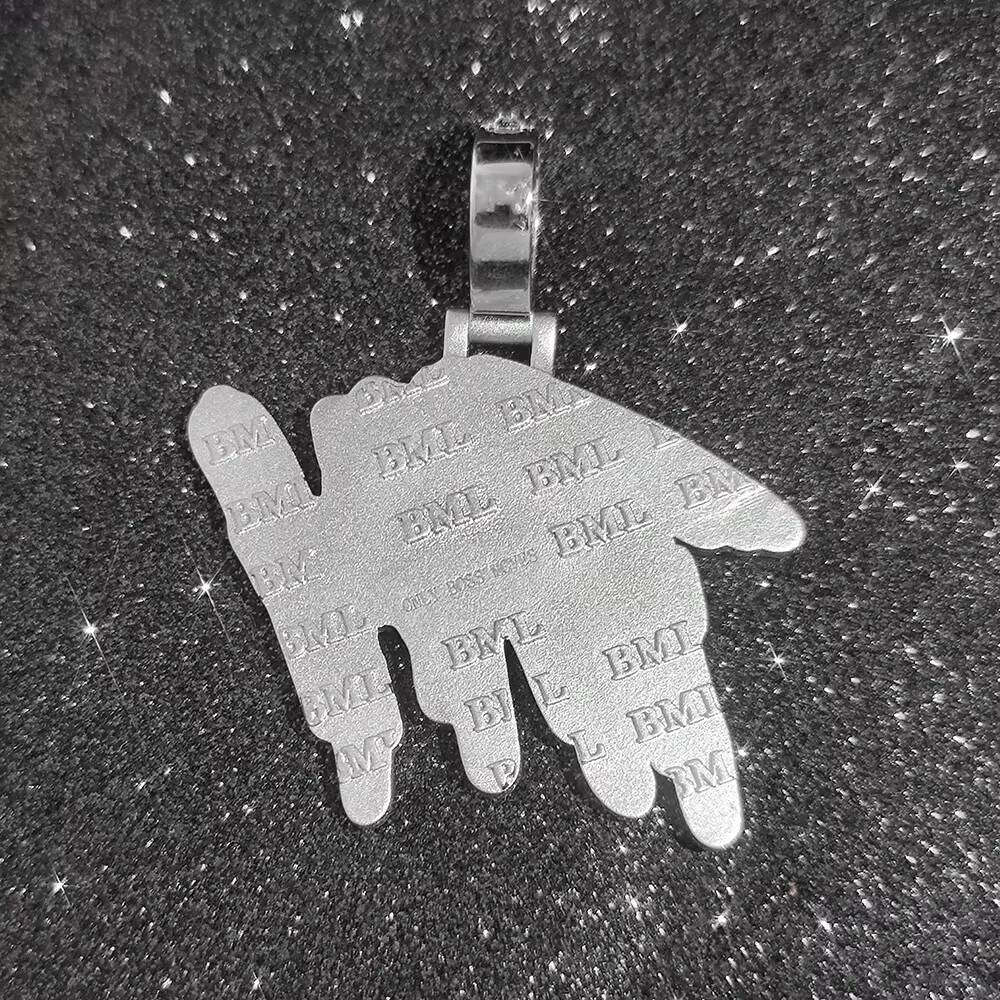 NUOYA 925 Silver Custom Letter Pendant Micro Pave VVS Moissanite Stones Iced Out Hip Hop Jewelry for Men Women