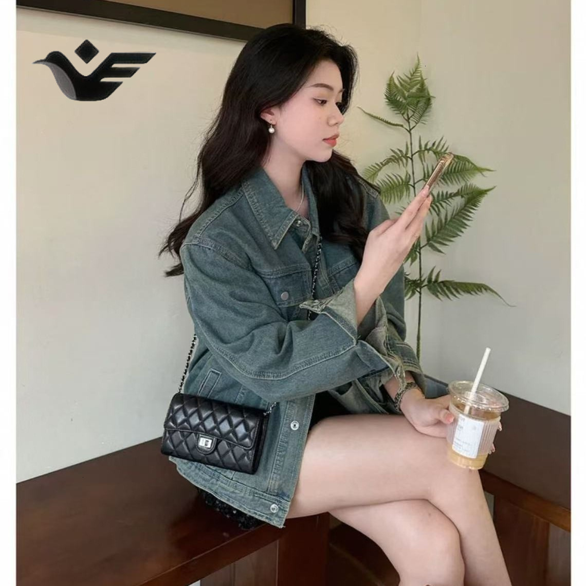 Feiyan Free Shipping New Designer Bag Luxury Shopping Bag Small Square Bag Classic Versatile Black Chanel Style Phone Bag Women's Wallet