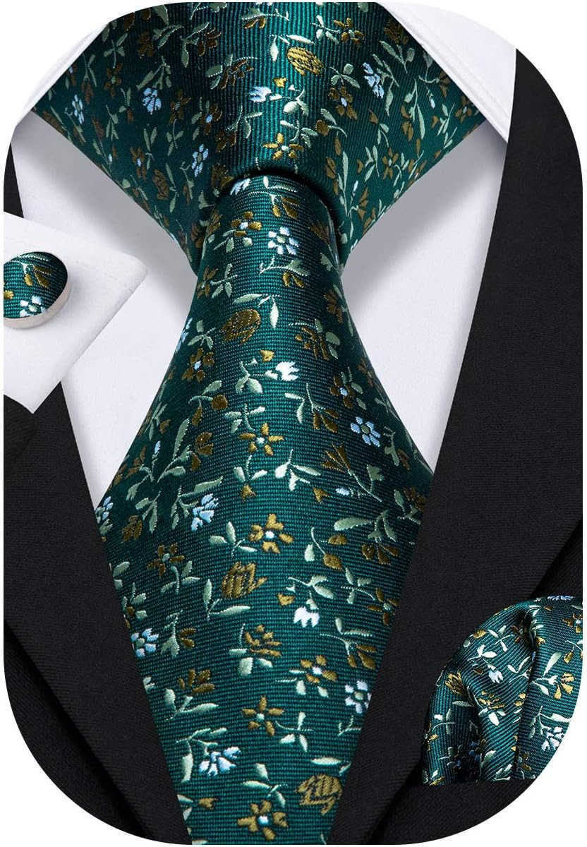 Ties for Men Silk Tie Sets Polka Dot Woven Necktie Pocket Square Cufflinks Business WeddingW250904