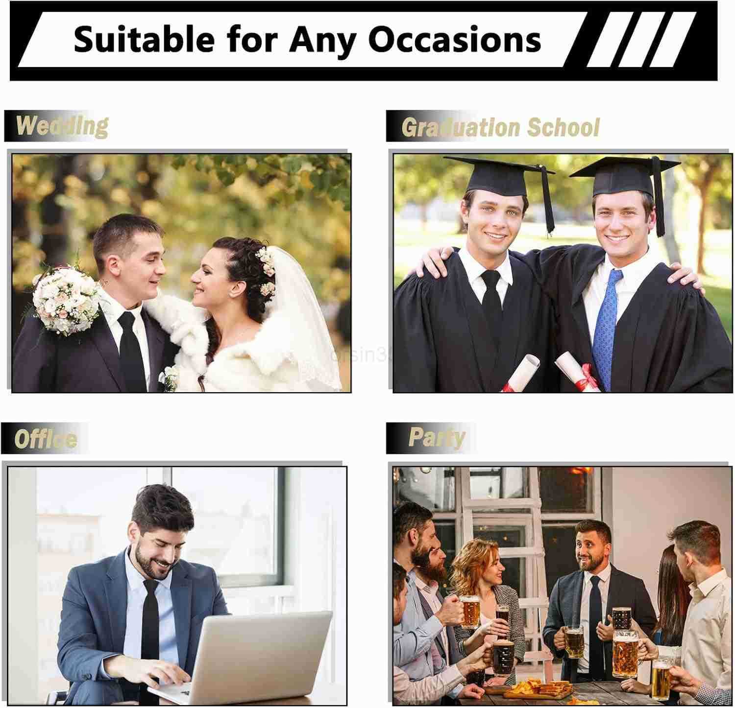 Ties for Men 315 Mens Necktie for Office Graduation School UniformsW250904