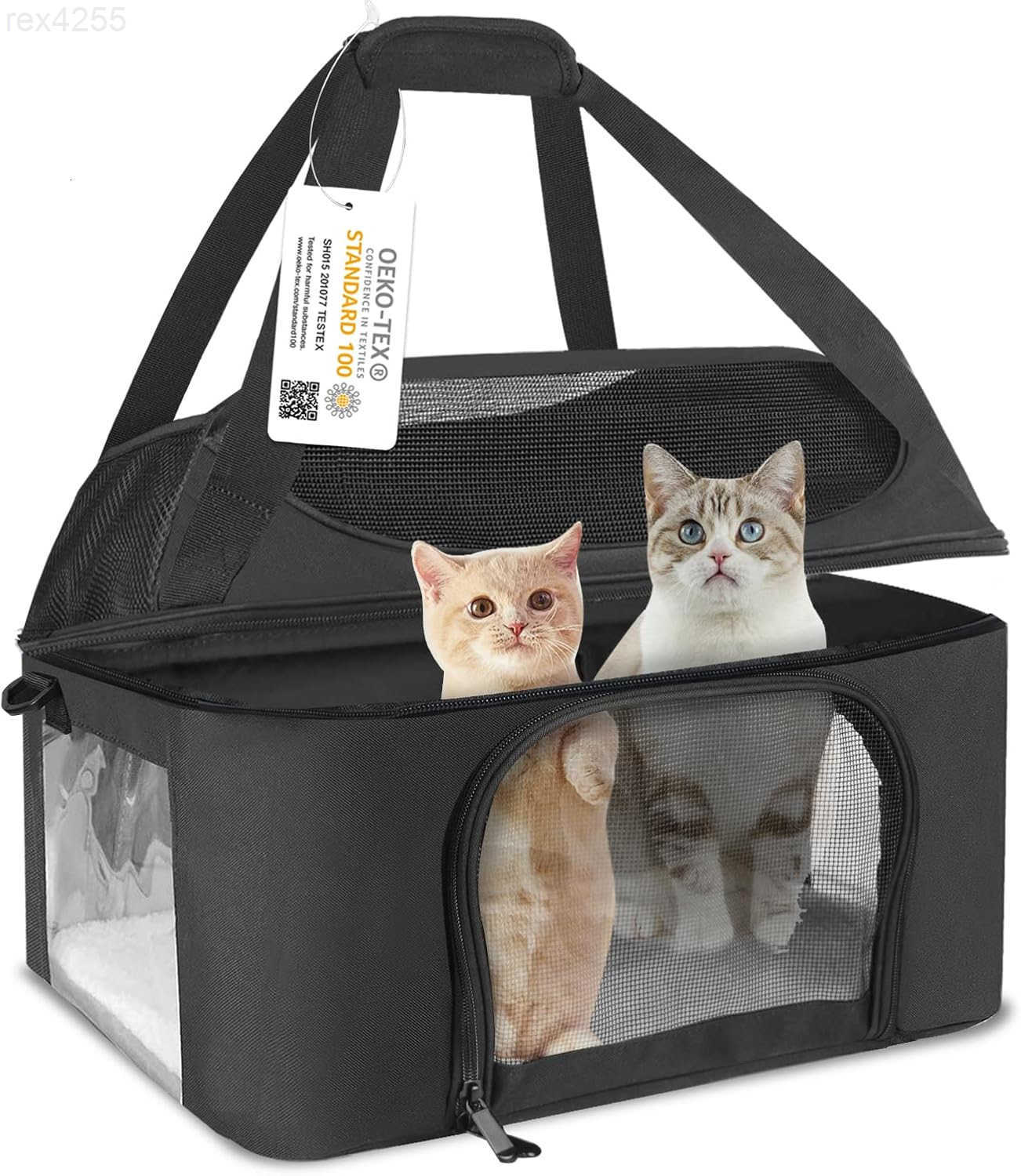 Pet Carrier Soft Side Cat Carrier Collapsible Travel Puppy Carrier Bag TSA Airline Approved Kitten Carrier Bag for 15 lbs Small Pets GrayW250904