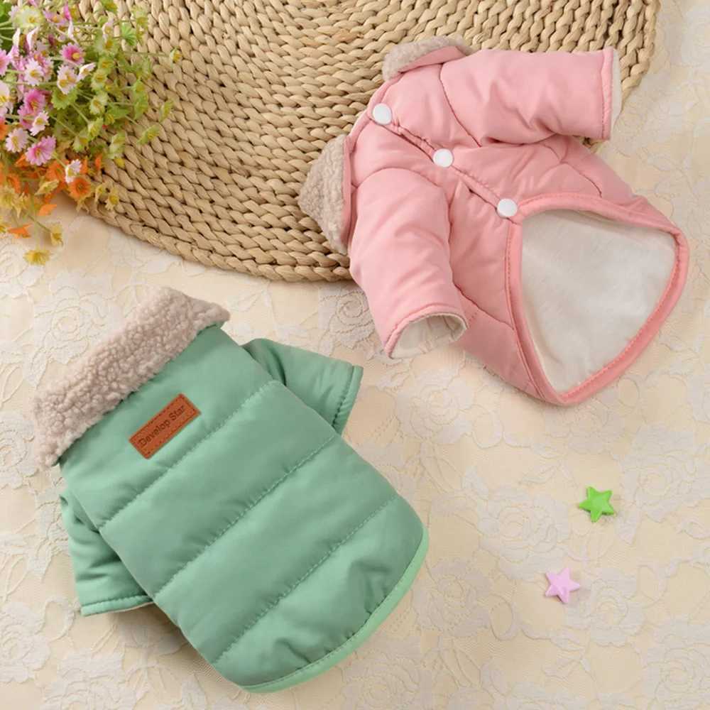 Winter Pet Clothes et Thick Warm Puppy Dogs Clothing Coat Pet Outfits With Fur Collar for Small Medium Dogs Chihuahua Pug W250904