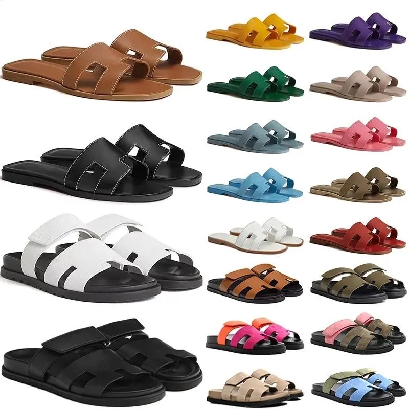 Designer Sandals Slippers 2025 Women's Sandals Beach Classic Flat Sandal Summer Lady Leather Flip Flops Men Women Top One Summer Slippers