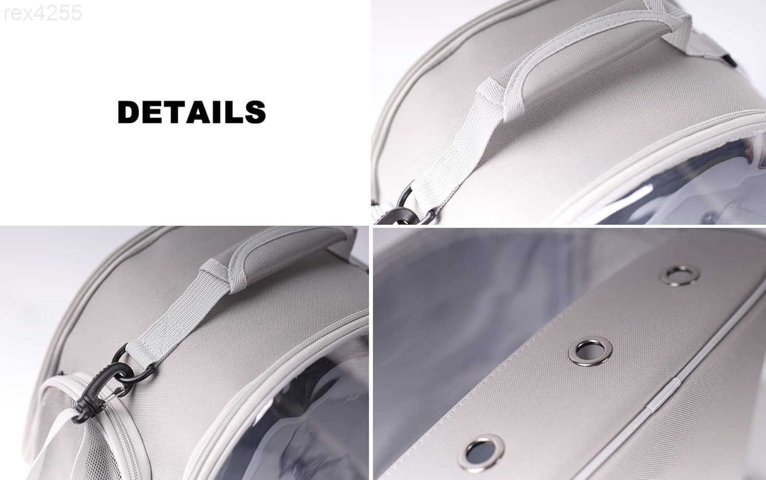 Pig Carrier Backpack Clear Bubble Window Backpack for Guinea Pig Bunny Rat Bird Black CarrierW250904