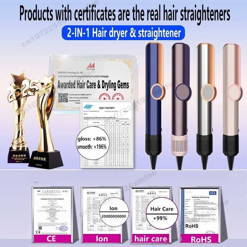 Professional 2 IN 1 Hair Straightener Hair Dryer Negative Ion Hairdryer Iron LongLasting Styling Tool Best Gift For WomenW250904