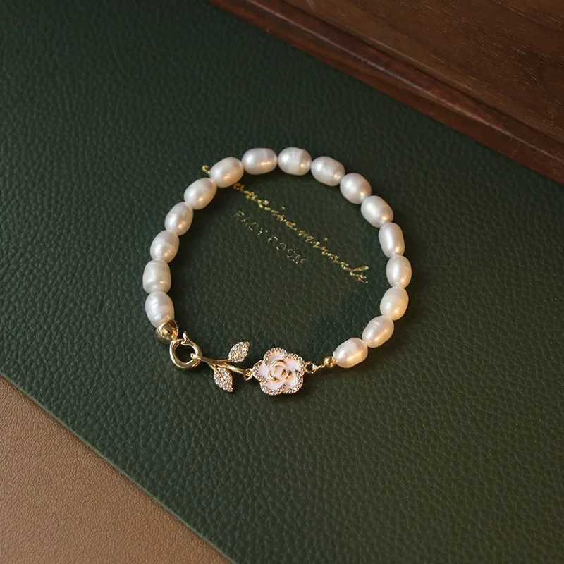 56mm Baroque Natural Freshwater Pearl Bracelets Vintage Style 17cm Length Fashion Charm Mens Bracelets Jewelry Gift Y250904
