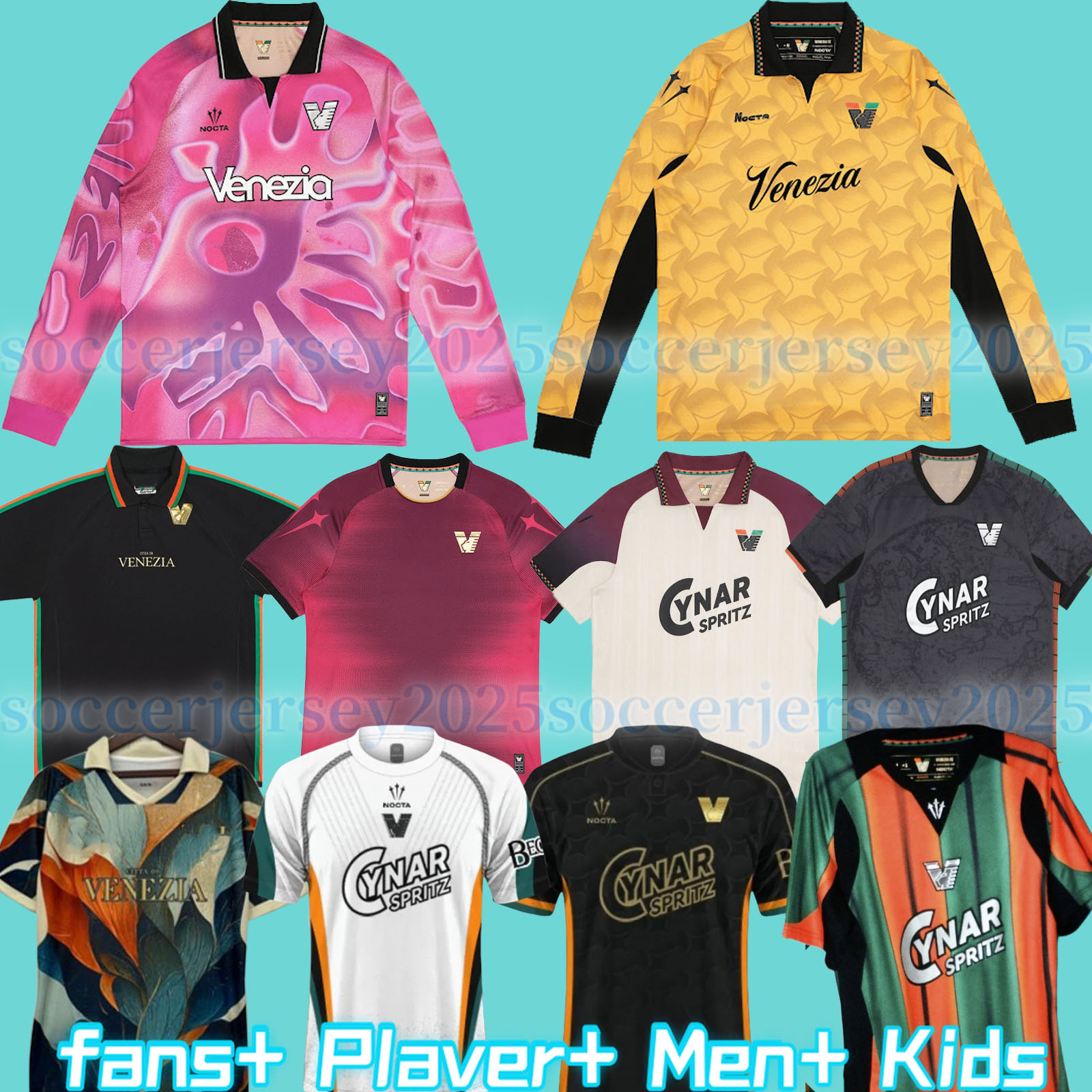 25 26 Venezia FC Soccer Jerseys golden jersey ARAMU FORTE Venice 21 22 23 24 25 BUSIO Football Shirts home away 3rd Adukt Kids Kit Uniforms beautiful jersey