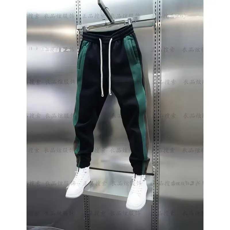 Man Sweatpant Striped Stitching Casual Harem Pants Jogger Trousers Luxury Brand Mens Clothing Elastic Waist Sweatpants MenXJ250904