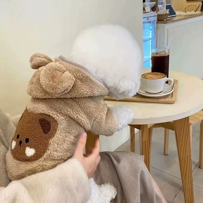 T1120 Pet dog clothes autumn and winter Schnauzer Teddy Bichon Pomeranian Poodle small dog cat cute four-legged clothes