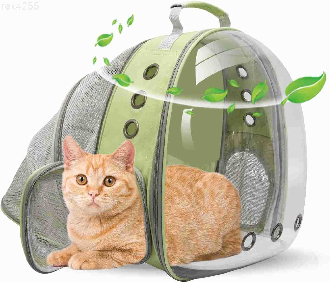 Cat Backpack Carrier Bubble Expandable Foldable Breathable Pet Carrier Dog Carrier Backpack for Large Big Cats Hiking Travelling Camping Back Expandab