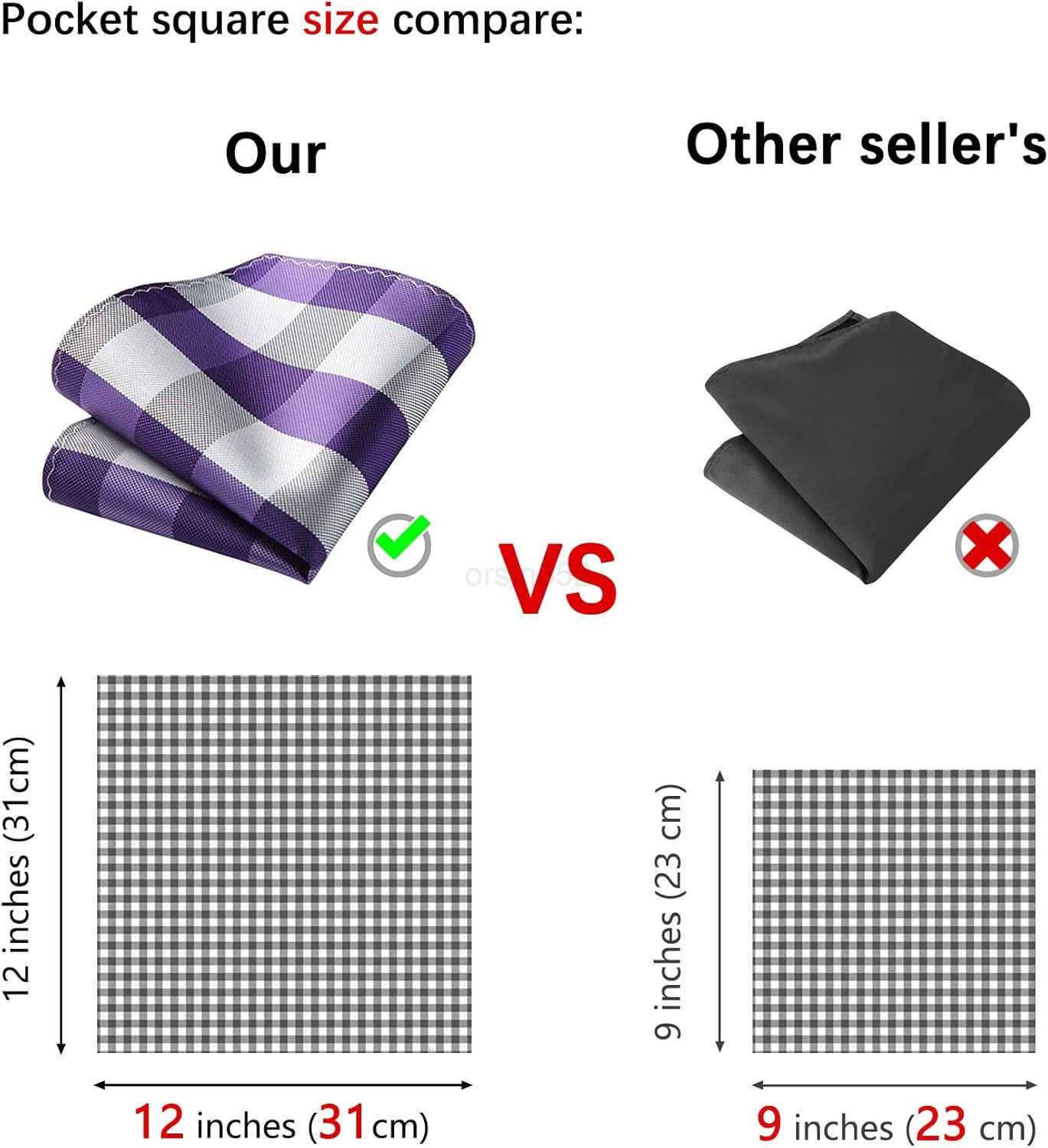 Ties for Men Plaid Checkered Tie with Pocket Square Woven Business Formal Necktie Handkerchief Set Wedding PartyW250904