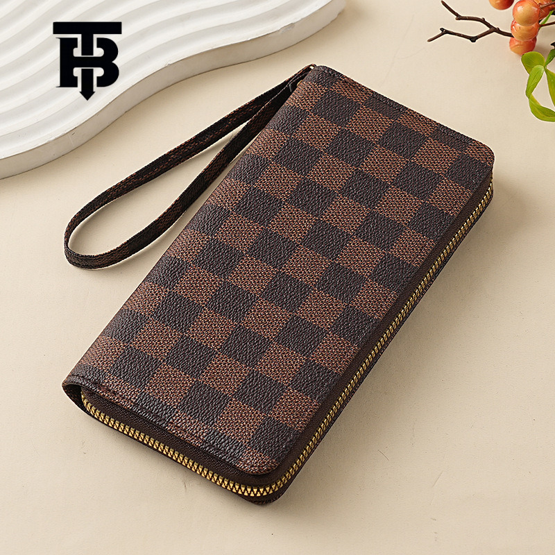 TB BHULAMTE 2025 New Unisex Wallet Long Zipper Designer s bag Printed Wallet Factory Wholesale Checkered Wallet
