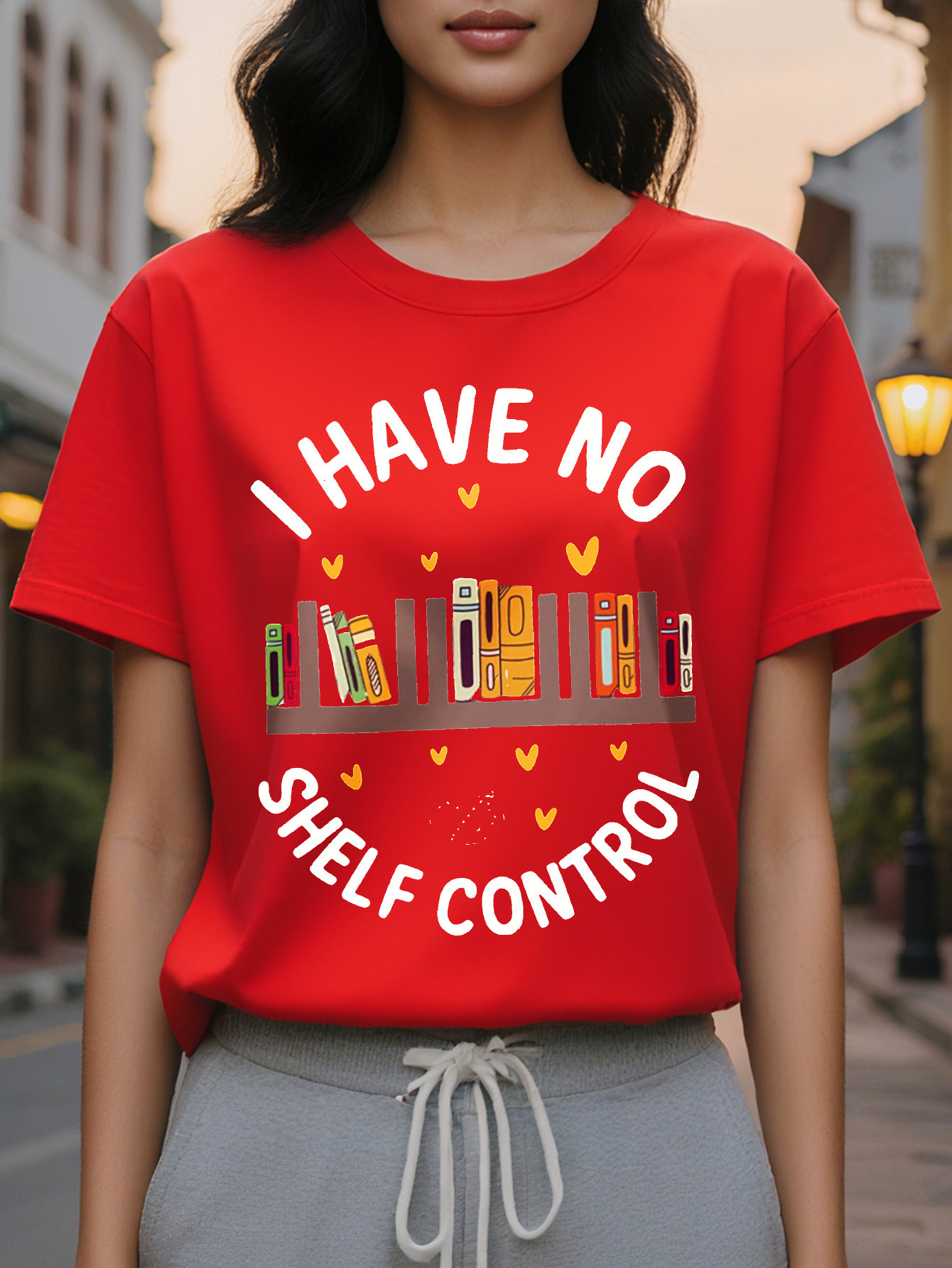 Effortless Chic All Season Alphabet Print Crew Neck Tee for Women Stylish Comfy Easy Care