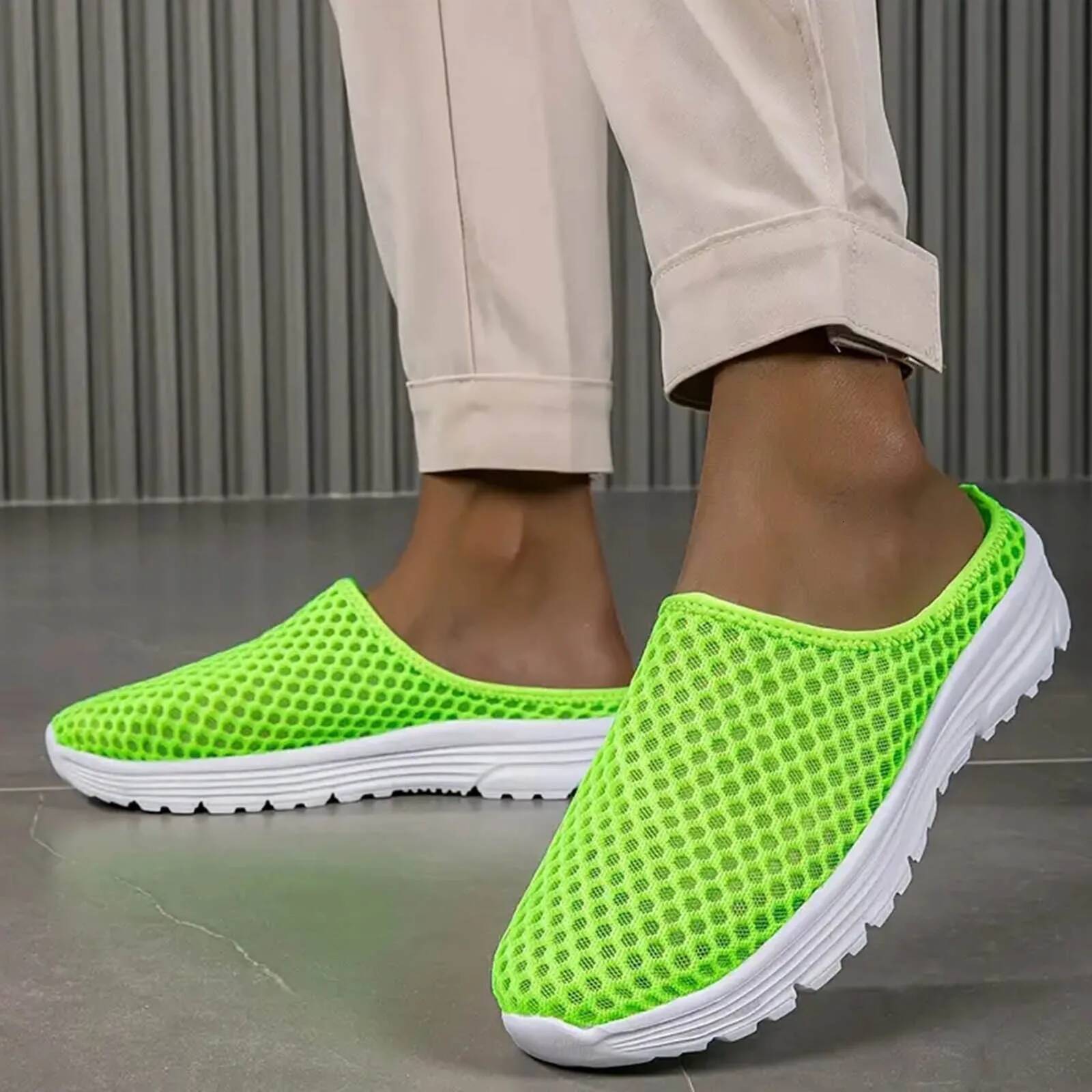 Slip On Casual Slippers For Men And Women Summer Comfortable Beach Shoes Outdoor Breathable Hollow Mesh Sneakers 2024 Trend ddmysaturn