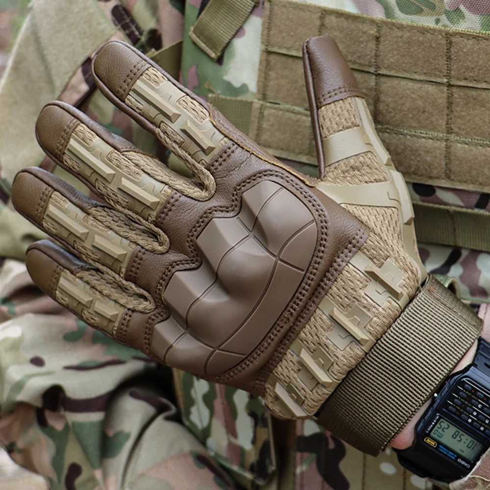 Tactical FullFinger Outdoor GlovesTouch ScreenAntiSlip Abrasion Resistant for HikingCyclingClimbingXJ250904