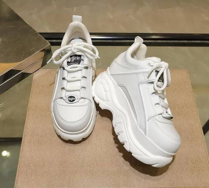 2021 Top Quality Genuine Leather Platform buffalo Shoes Women Casual Sneakers Round Toe Brand Dad shoes ST487 ST488 ddmysaturn