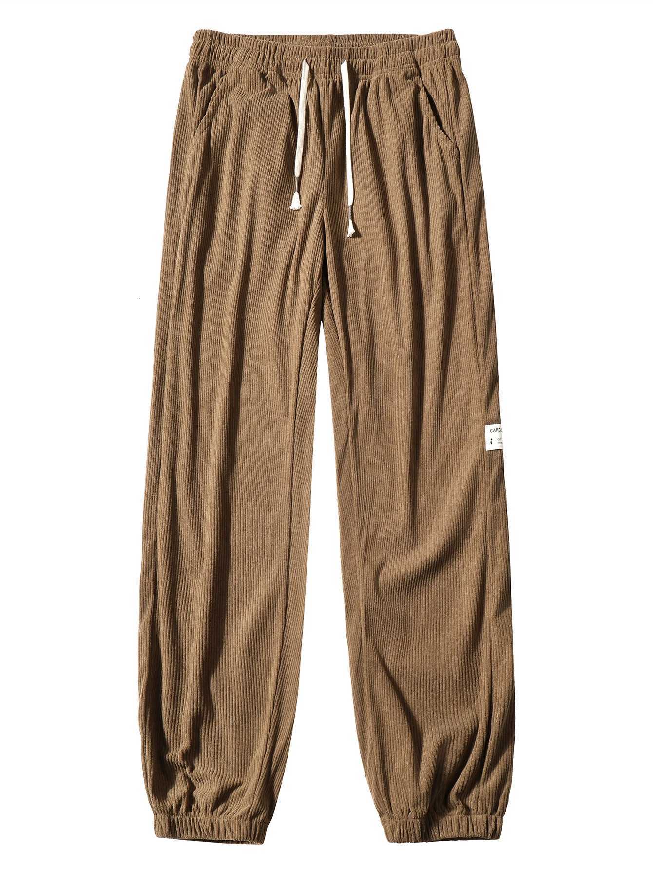 Baggy Corduroy Jogger Pants Men Tech Fleece Sweatpants Man Autumn Winter Casual Harem Pants Male Sport Bunched feetXJ250904