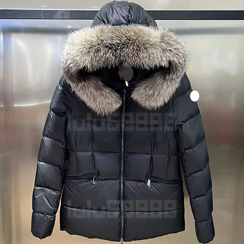 Designer Womans winter boed short down jackets fur coats real raccoon hair collar Puffer jacket women parkas with belt lady cotton coat outerwear