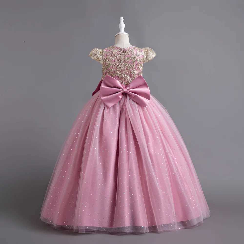 4-12-year-old Girl Dress Birthday ParTY Performance Clothing Sequins Dress Girl Wedding Bridesmaid ParTY Evening Dress Z250904