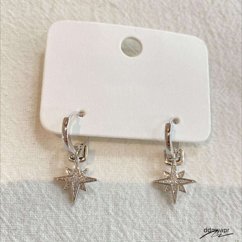 2025 New Simple Pentagram Minimalist Ddmyday Niche Exquisite Ear Cuffs Personality Light Cross Earrings Ddmyday