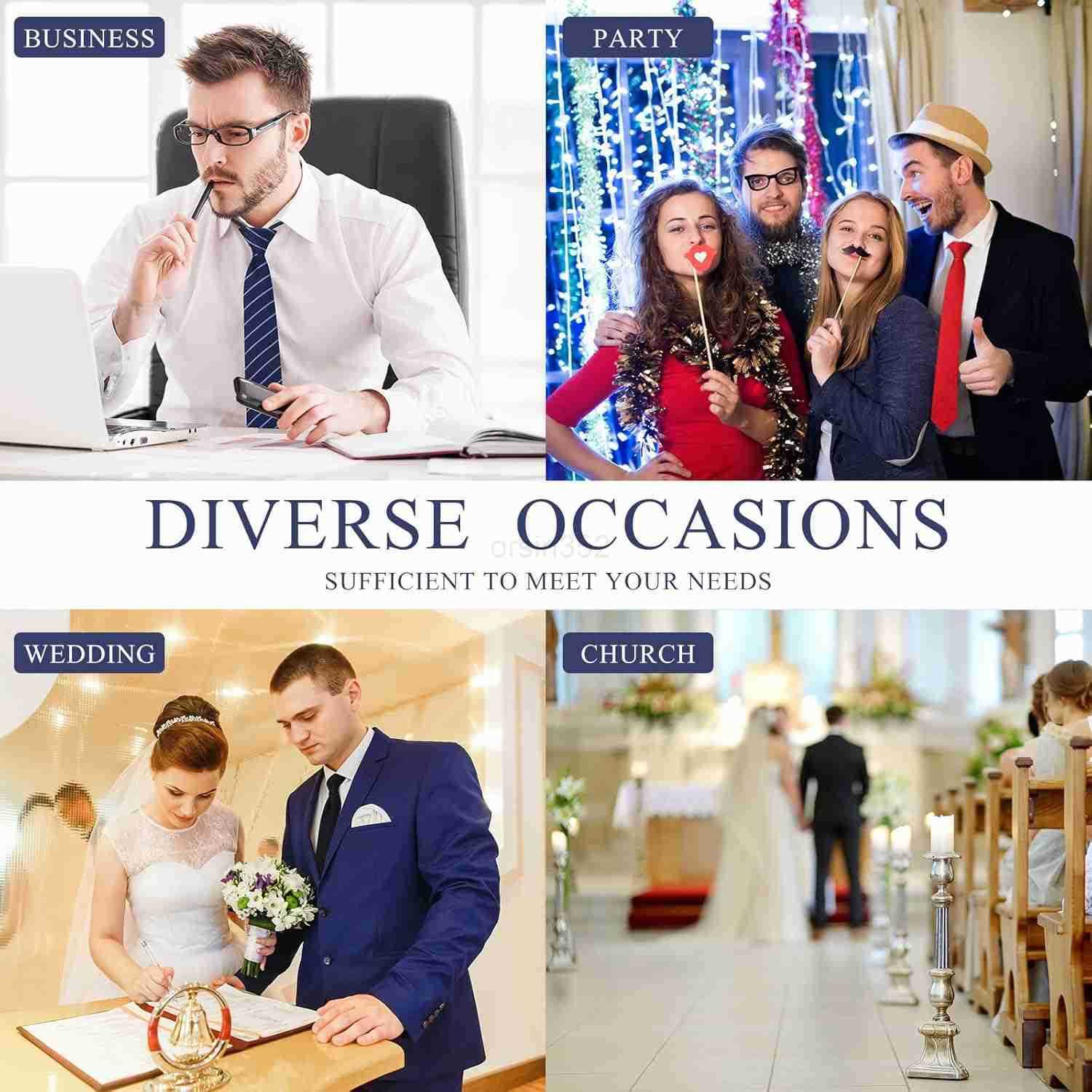 6 Pcs Zipper Ties for Men Women 19 Inch Pre Tied Adjustable Necktie for School Uniform Back to School Gift for 1012 Years Men Students Business Weddin