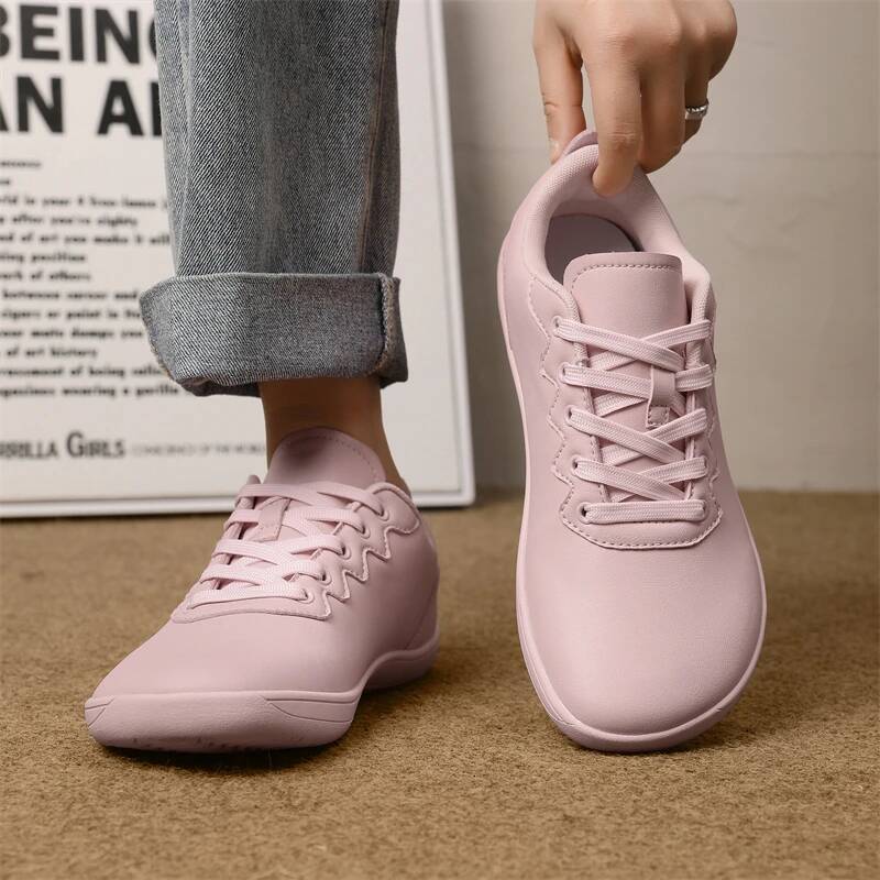 Men's Vulcanized Comfortable Wide Toe Barefoot Zero Drop Minimalist Sneakers Unisex Lace Up Non Slip Walking Shoes ddmysaturn