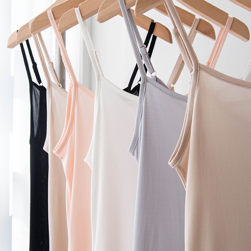 GY20165 New Silk Nightdress Sexy Backless Solid Color Suspender Dress Thin