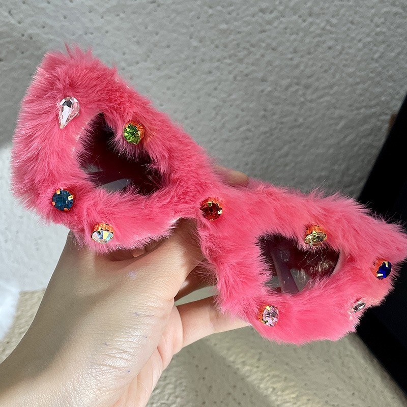 Influencer loved Cat eye Plush Sunglasses Cute Whimsical Retro chic Heart shaped Shades for the Flirty and Fun loving Girl