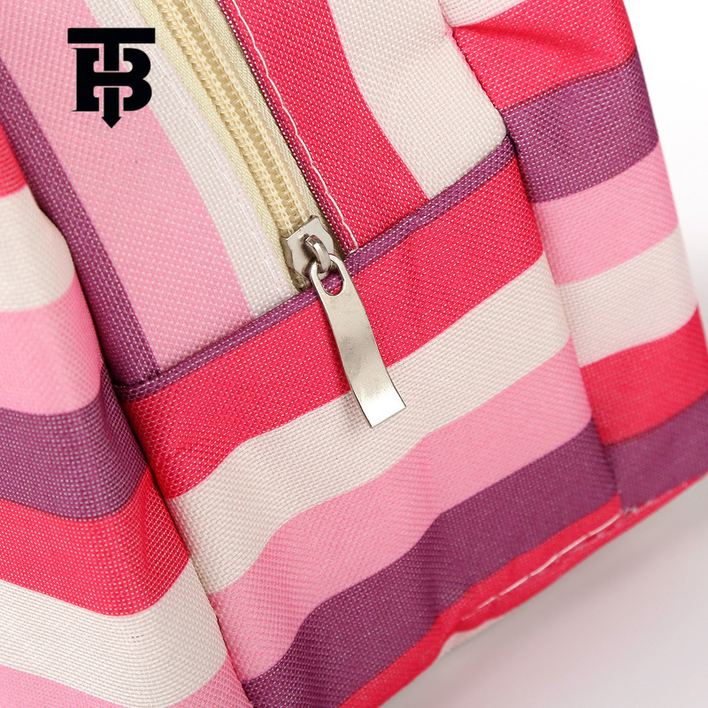 TB Designer s bag BHULAMTE Factory Direct Cute Colorful Striped Square Ice Pack Korean Insulated Bag Lunch Box Bag Bento Bag With Lunch Bag