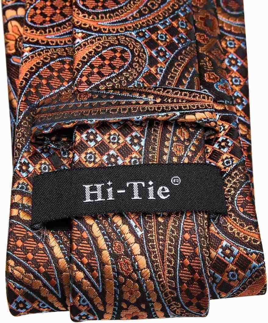 Men Silk Ties Set with Flower Lapel Pin Necktie Pocket Square Cufflinks for Tuxedo Wedding BusinessW250904