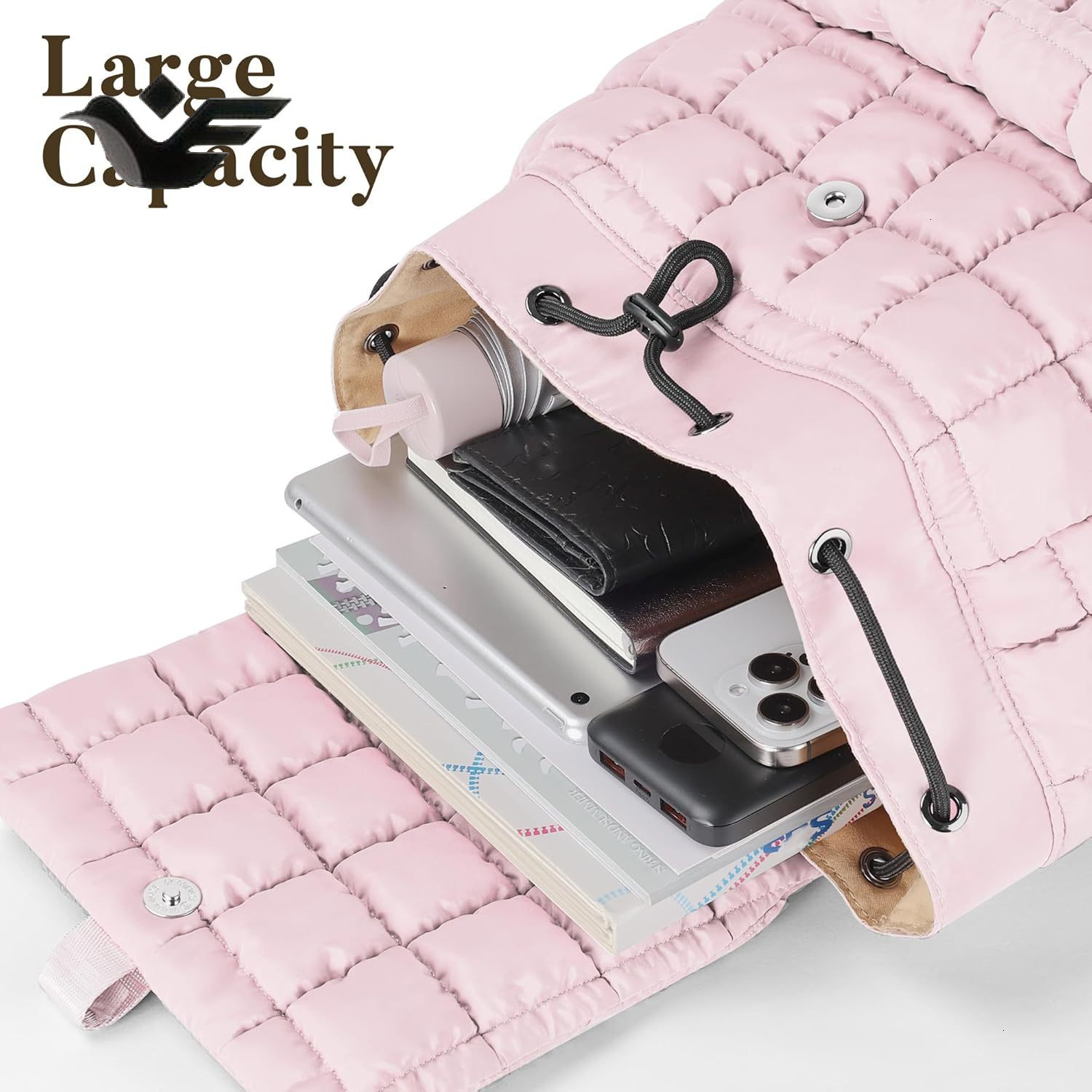 Feiyan Free Shipping New Designer Bag Luxury Shopping Bag Down Padded Backpack Women's Fashion Commuter Large Capacity Fluffy Plaid Lightweight T