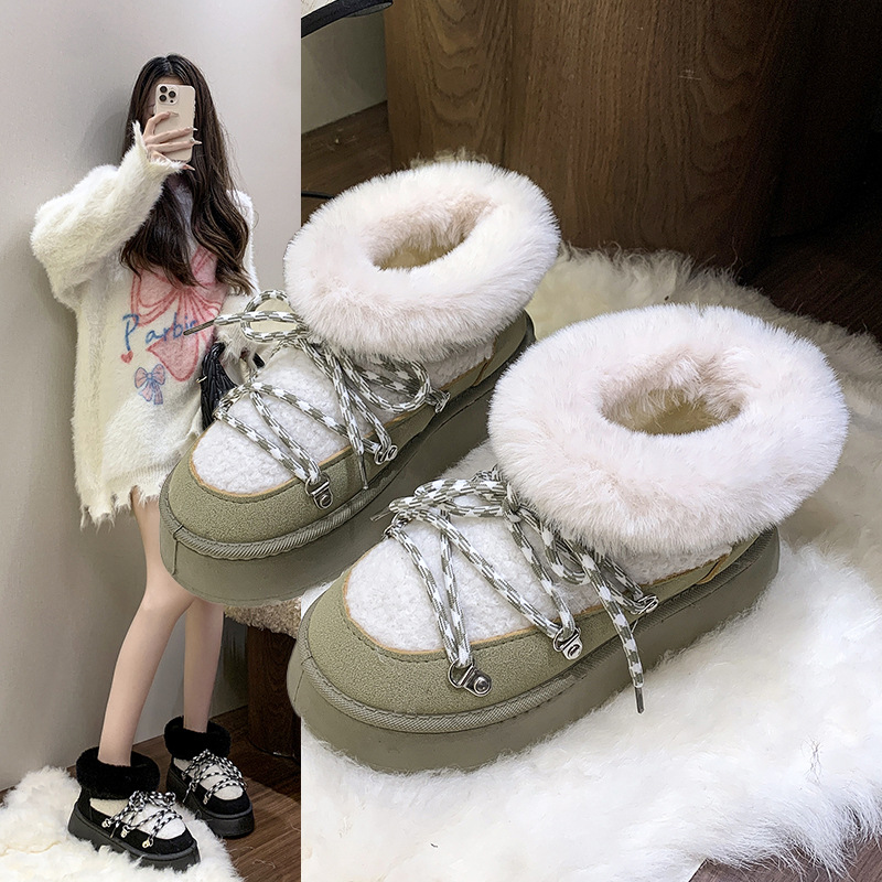 Free shipping designer Boots Winter New Snow Boots Women Chain Metal Rivet Short Boots Thick Bottom comfortable fit Slip resistant wear resistant