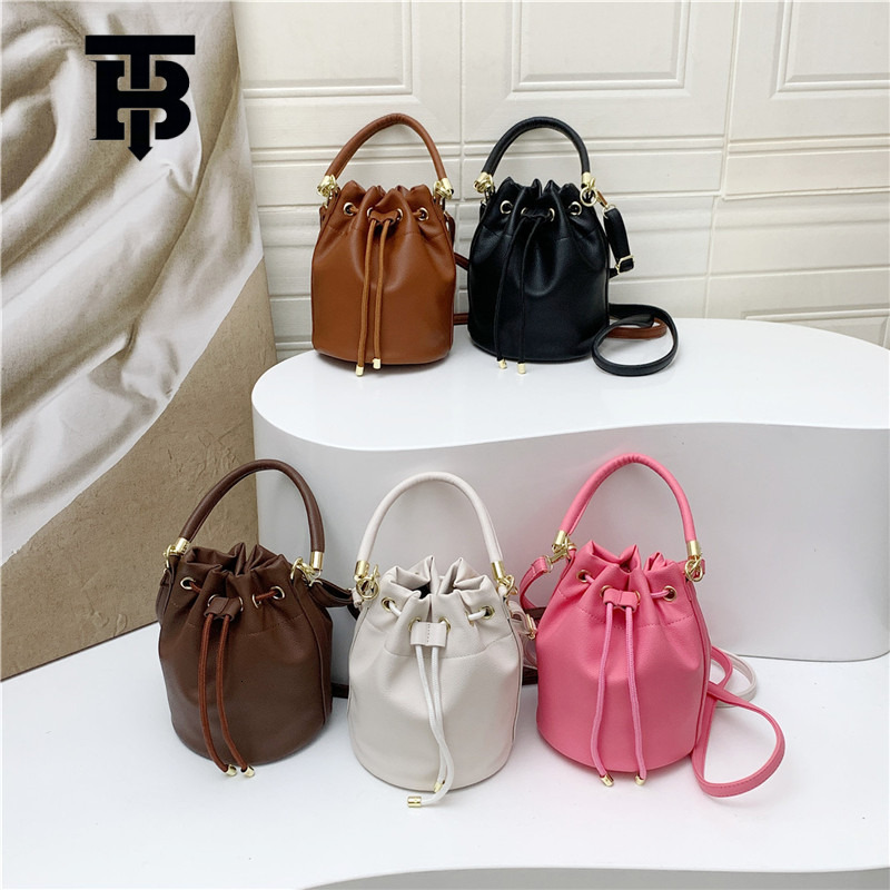 TB BHULAMTE 2025 Spring New Women's Fashion Designer s bag Versatile Solid Color Bucket Bag Korean Style Trendy Simple Shoulder Crossbody Bag
