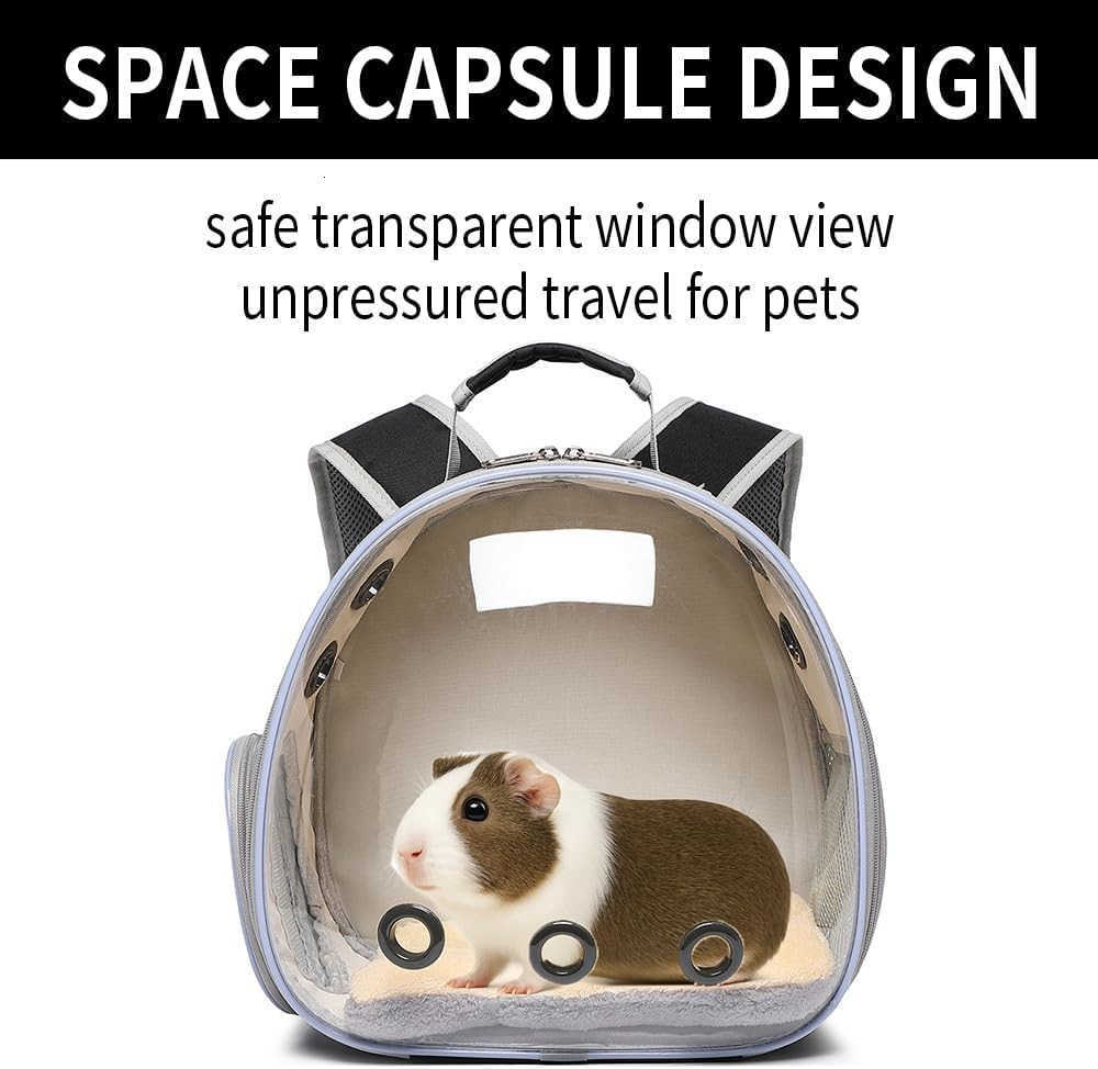 Bunny Carrier Guinea Pig CarrierSmall Animal Carrier Backpack for RabbitBearded Dragon LizardHamsterKitten Breathable Pet Travel Cage Bag Perfect for 