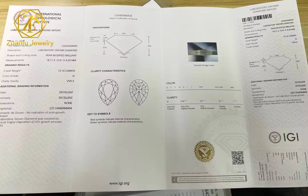 GIA IGI Certified CVD HPHT Lab Grown Pear Engagement Ring 14k 18k Solid Gold Fine Jewelry for Women