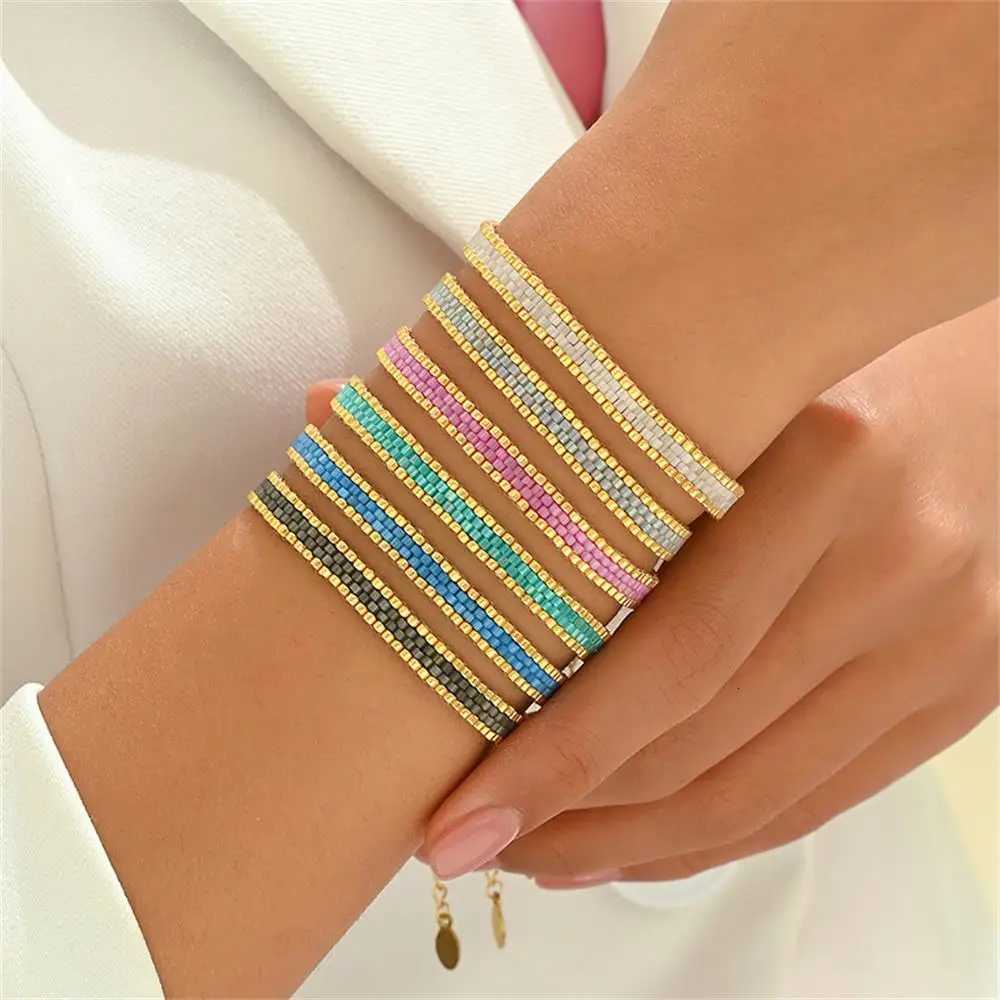 BLUESTAR New Design Multilayer Weave Bracelets For Women Miyuki Beads Adjustable Stainl Steel Chain Bracelet Charm JewelryXJ250904