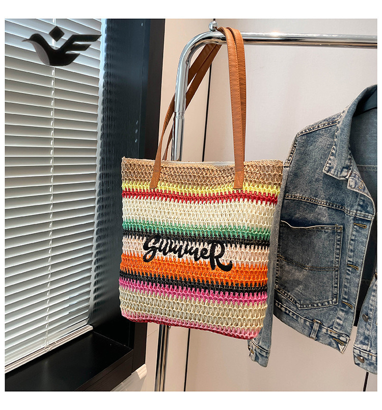 Feiyan Free Shipping New Designer Bag Luxury Shopping Bag Handmade Straw Tote Bag For Women Large Capacity Commuter Bucket Bag Single Shoulder Underar